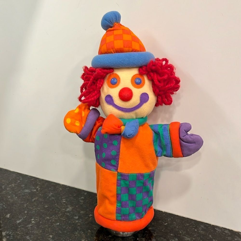 Vintage Gymboree Gymbo Clown Plush Hand Puppet Doll  Vintage
